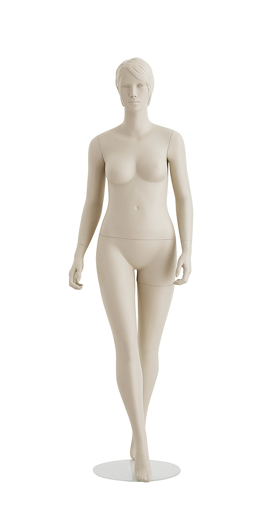 Schaufensterpuppe - Dame - mit Kopf - Basic Naturalistisch - Curvy - Pose 3