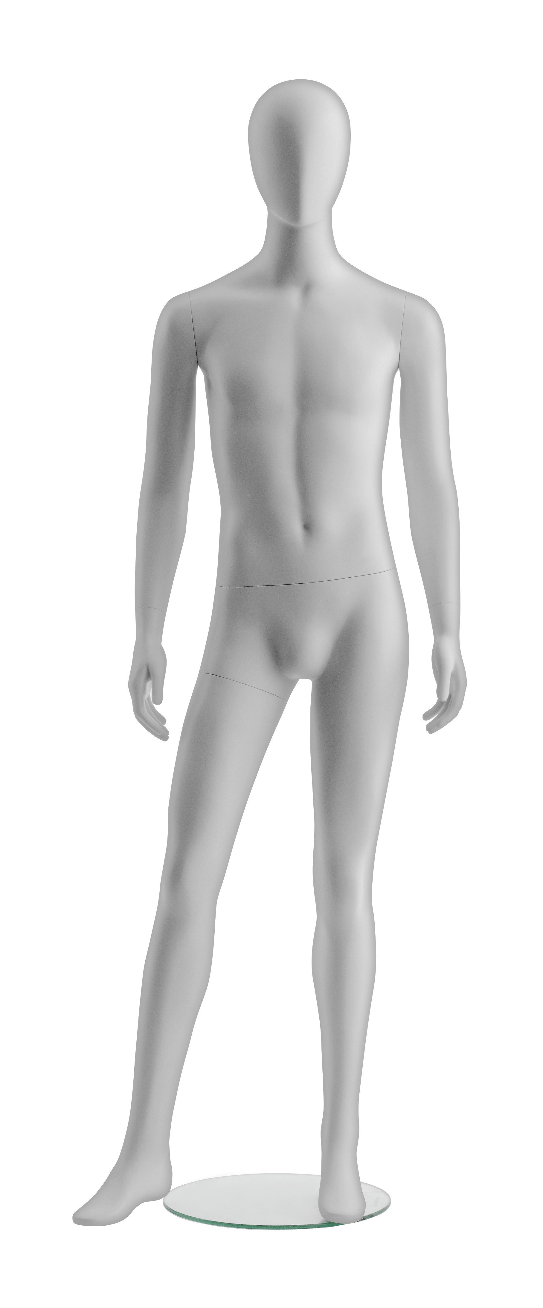 Schaufensterpuppe - Herr - mit Kopf - Basic Faceless - Pose 3