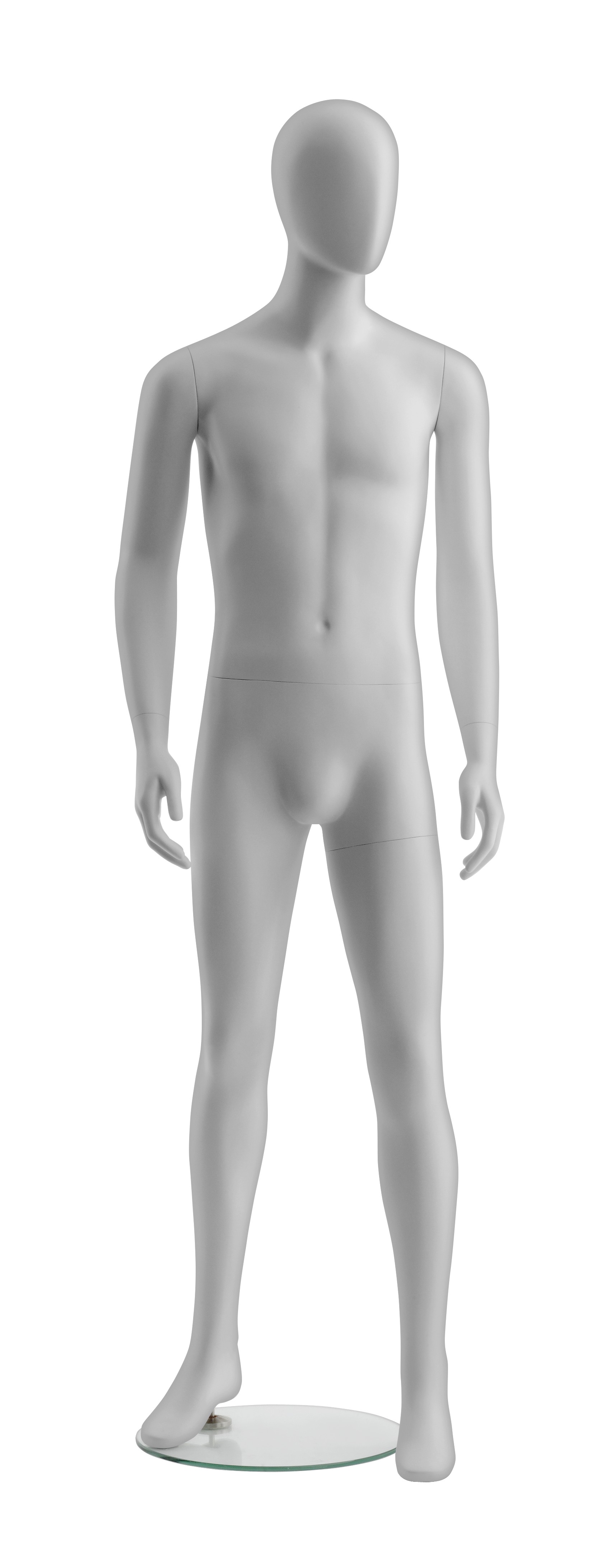 Schaufensterpuppe - Herr - mit Kopf - Basic Faceless - Pose 1