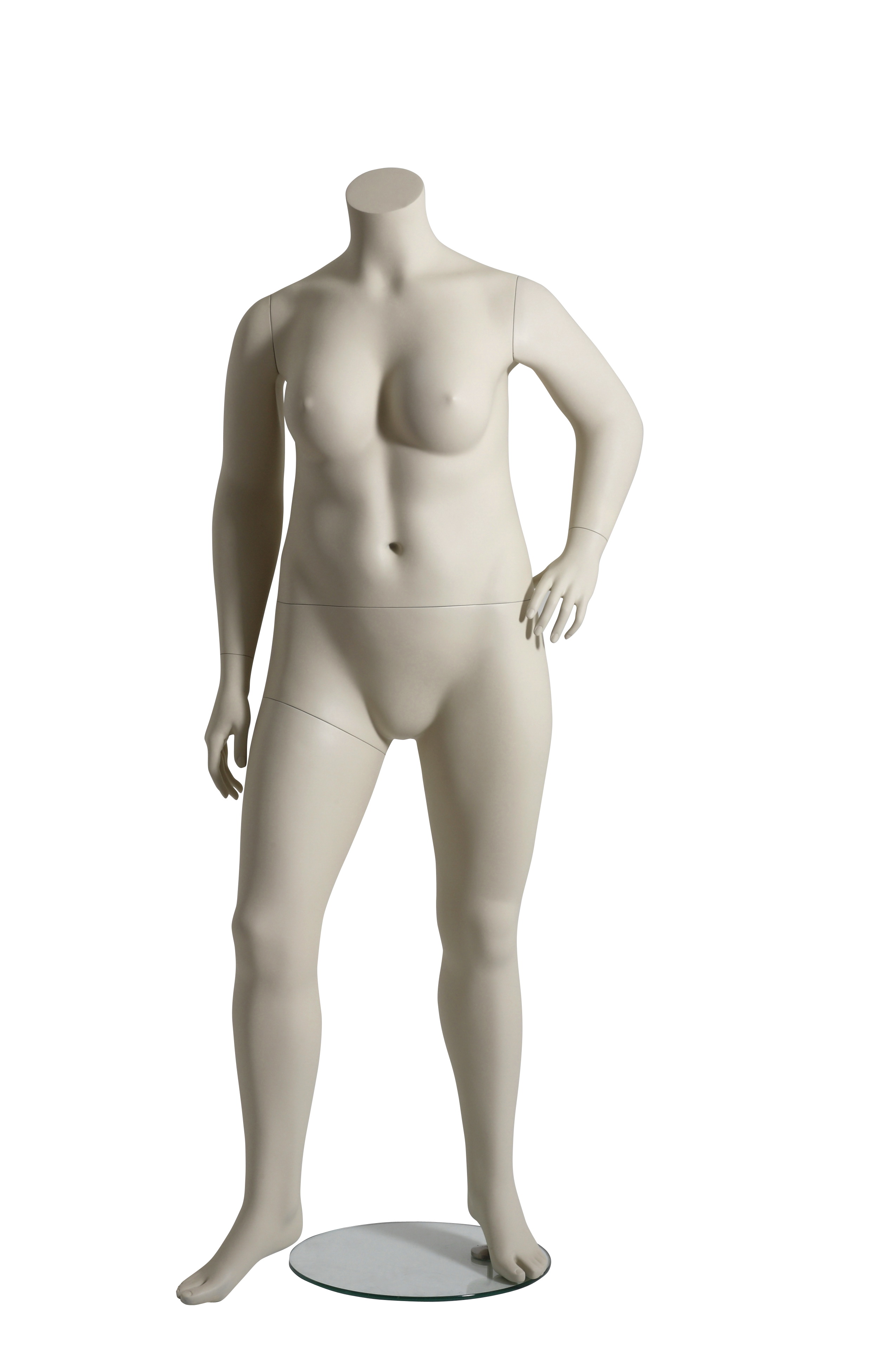Schaufensterpuppe - Dame - ohne Kopf - Basic Headless - Plus Size - Pose 1